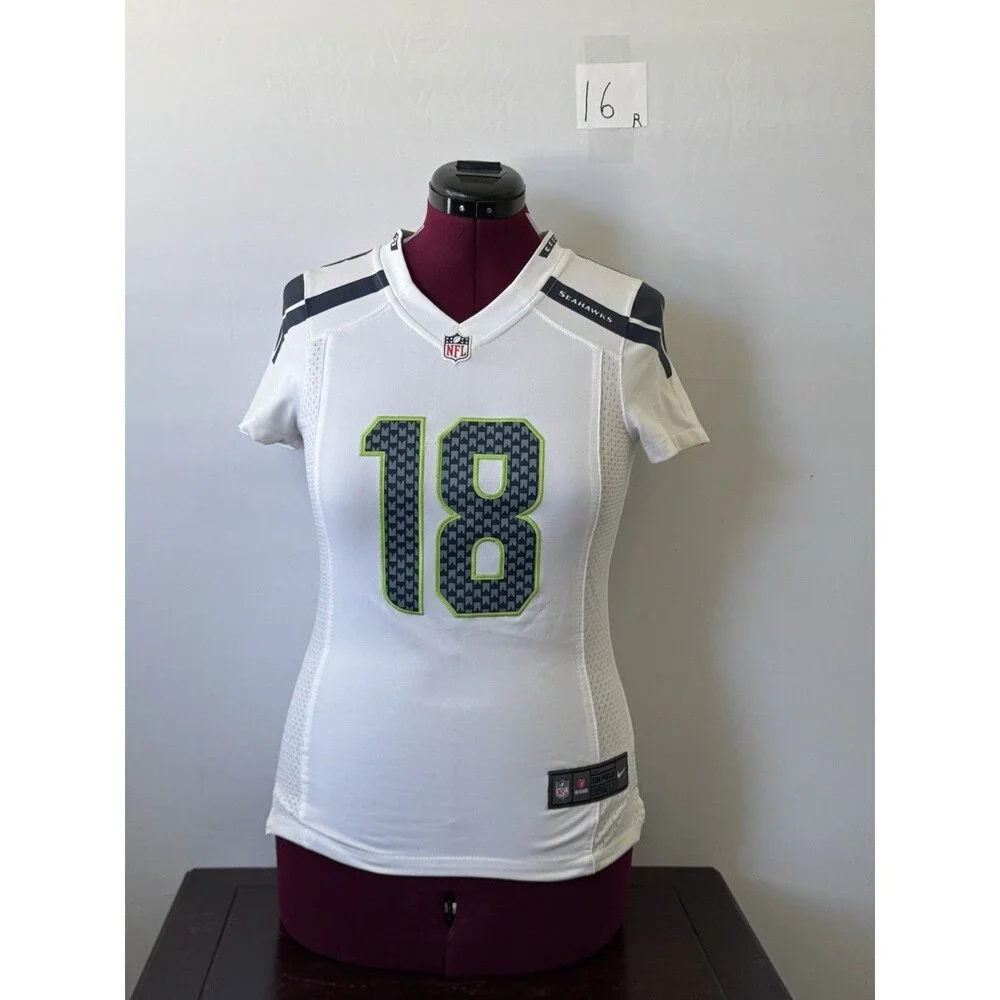 Nike On Field Seattle Seahawks Sidney Rice #18 White Jersey Womens Small NFL